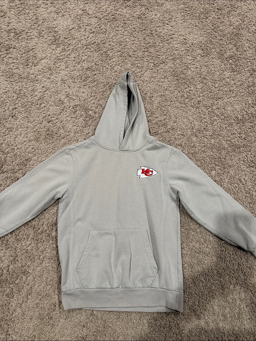 NFL Light Gray Hoodie with Team Patch